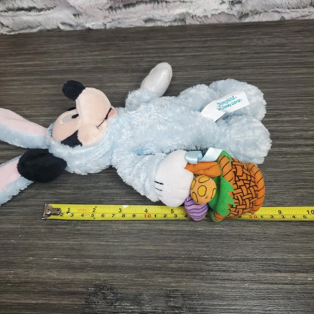 Disneyland  Mickey Mouse Easter Plush In Blue Bunny Suit With‎ Eggs / Basket 10